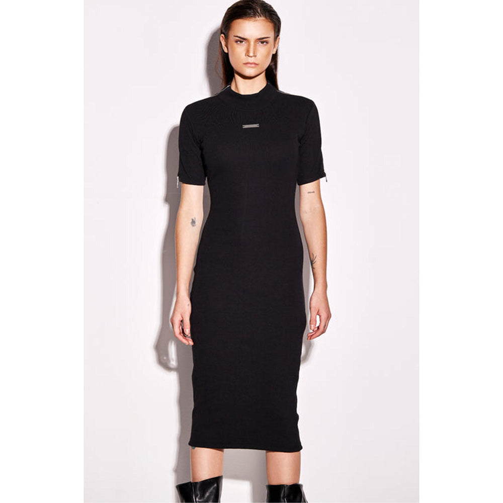 CILVR Black Midi Dress