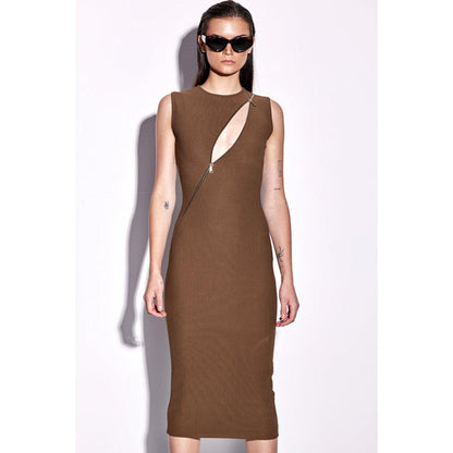 CILVR Clay Zip Midi Dress