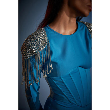 CILVR Embroidered Corset Mini Dress