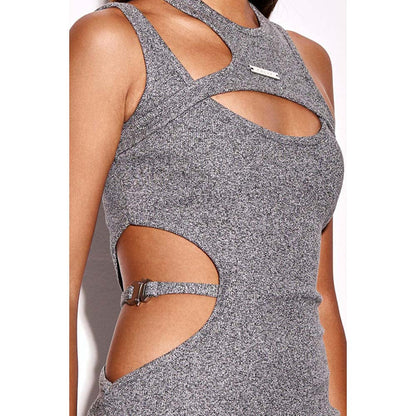 CILVR Oxford Gray Combat Mini Dress