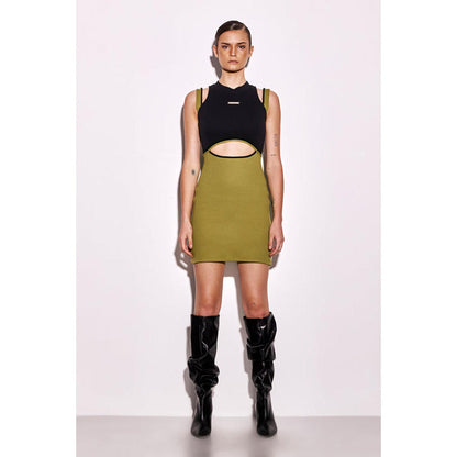 CILVR Sage Multi-Color Interlink Mini Dress