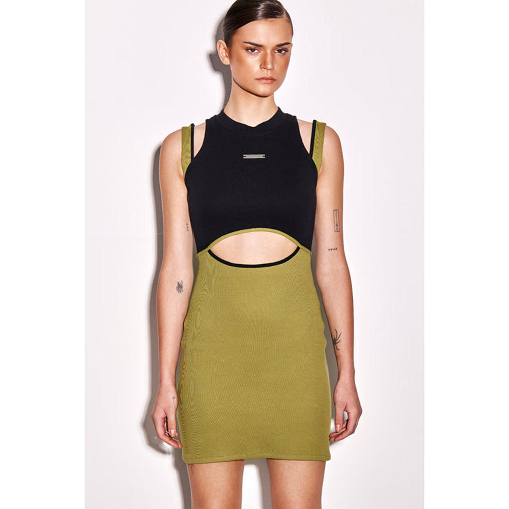CILVR Sage Multi-Color Interlink Mini Dress