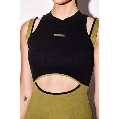 CILVR Sage Multi-Color Interlink Mini Dress