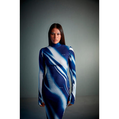 CILVR Sublimation Print Bodycon Midi Dress