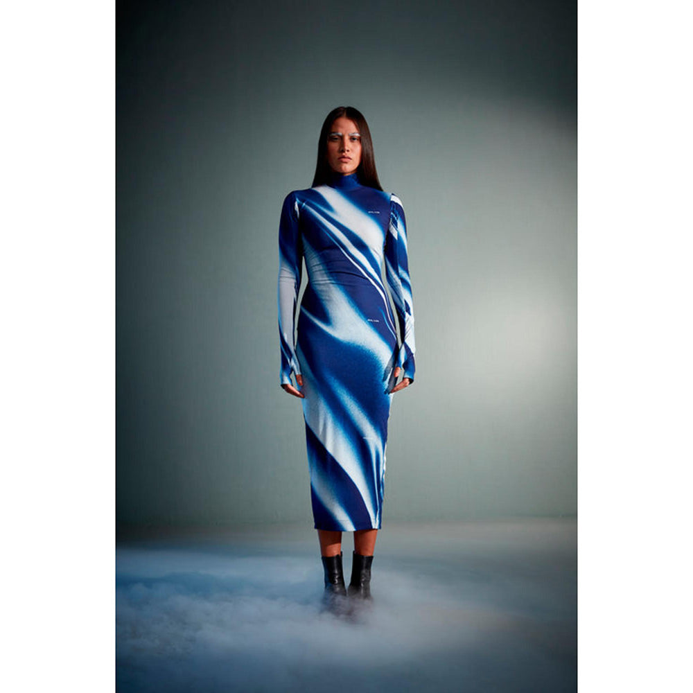 CILVR Sublimation Print Bodycon Midi Dress