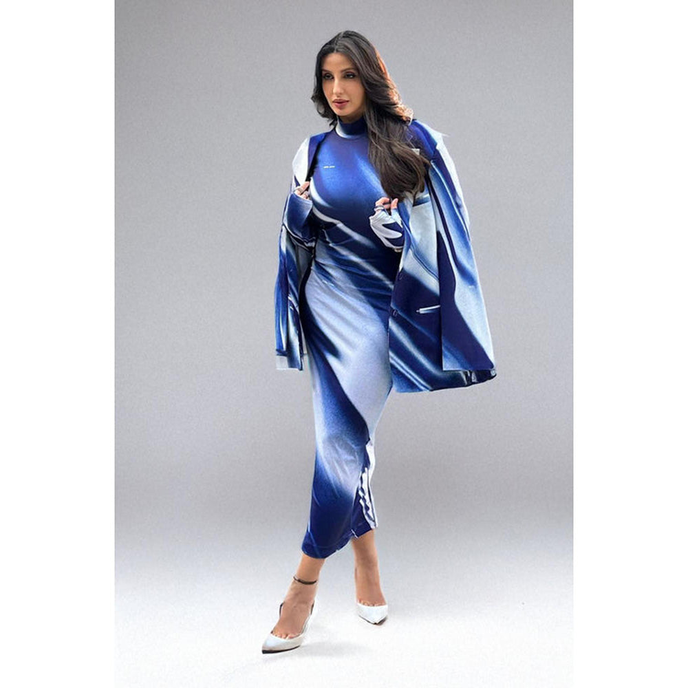 CILVR Sublimation Print Bodycon Midi Dress