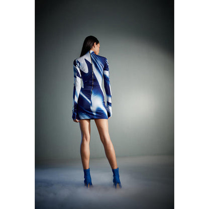 CILVR Sublimation Print Jersey Mini Dress