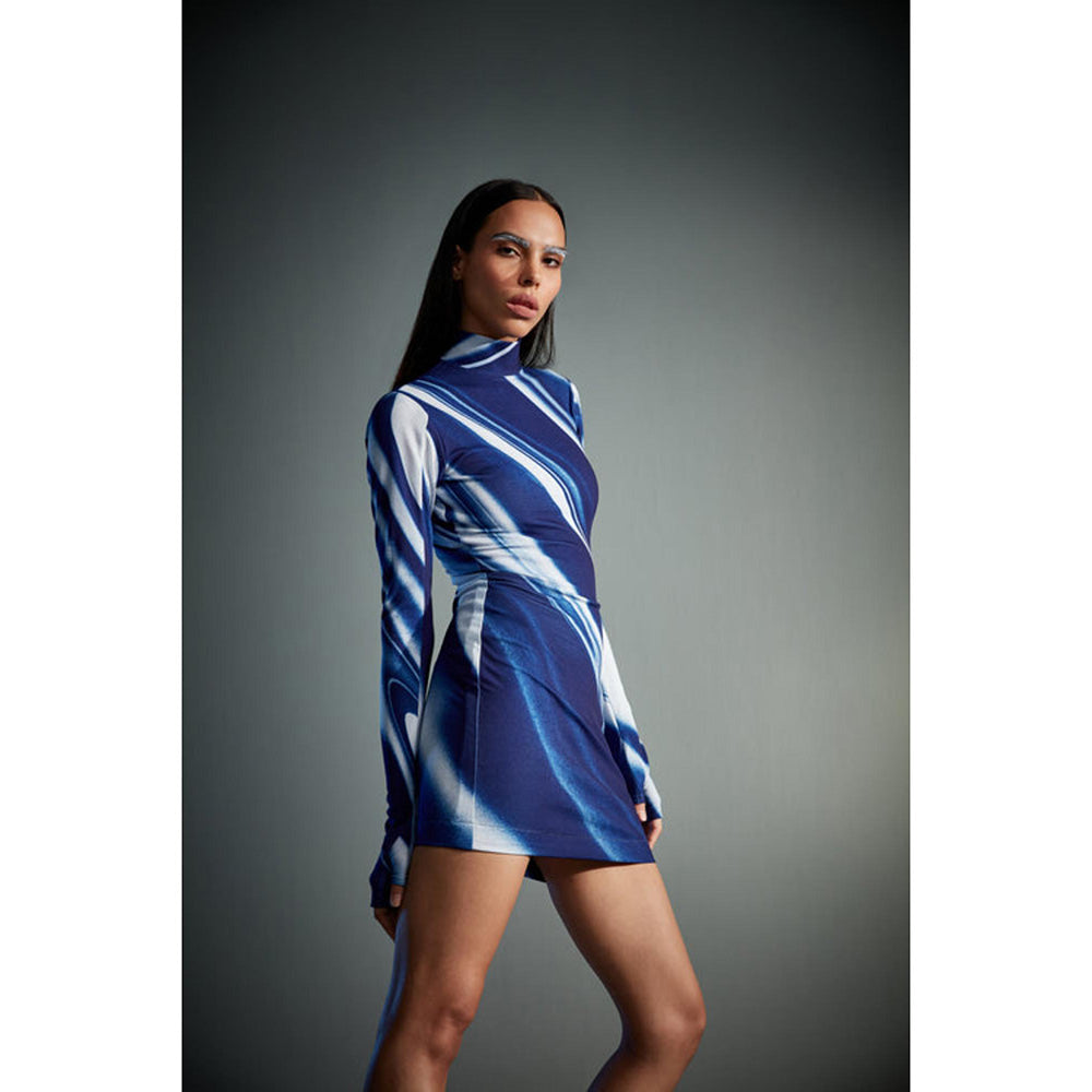 CILVR Sublimation Print Jersey Mini Dress