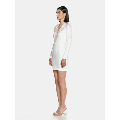 CILVR Iridescent White Mini Dress