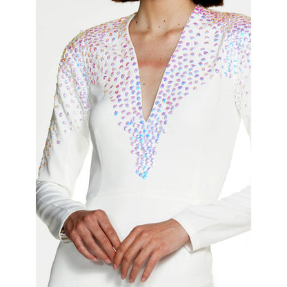 CILVR Iridescent White Mini Dress