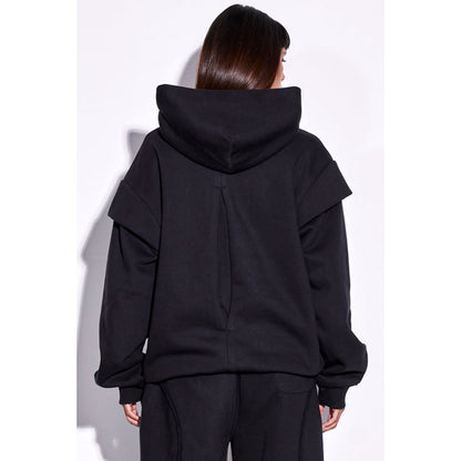 CILVR Women Black Grease Hoodie