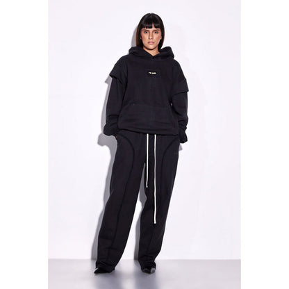 CILVR Women Black Grease Hoodie