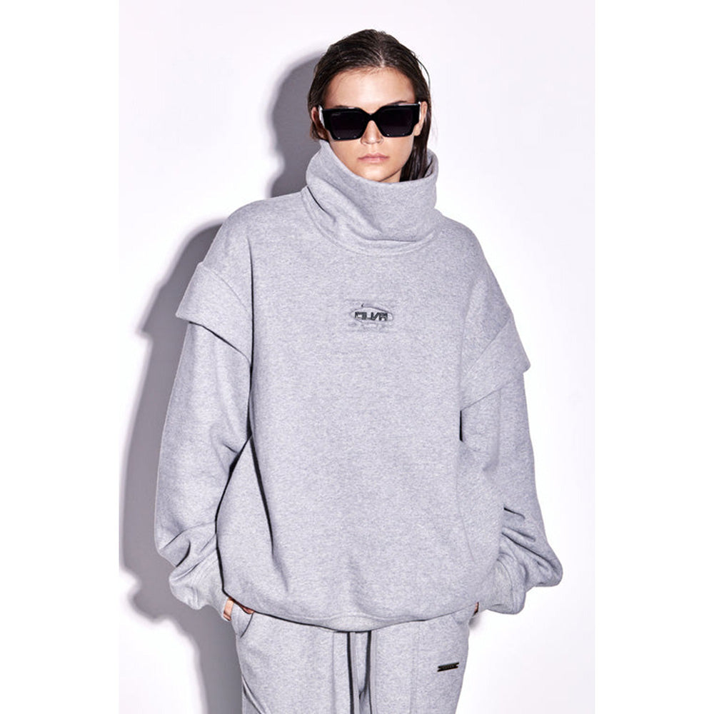 CILVR Pale Smoke Turtleneck Sweatshirt