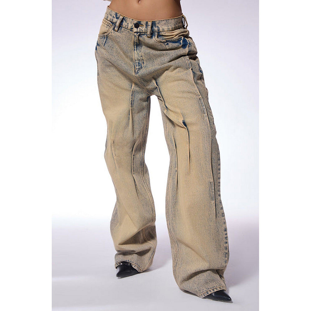 CILVR Faded Sand Vintage Jeans