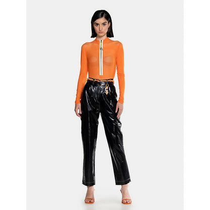 CILVR Mesh Bodysuit Tangerine Top