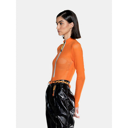 CILVR Mesh Bodysuit Tangerine Top