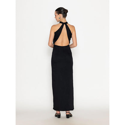 Contemponari Black Mustang Solid Gown