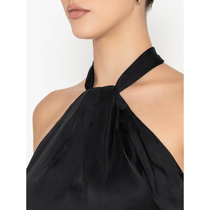 Contemponari Black Studio 54 Solid Gown