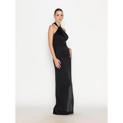 Contemponari Black Studio 54 Solid Gown