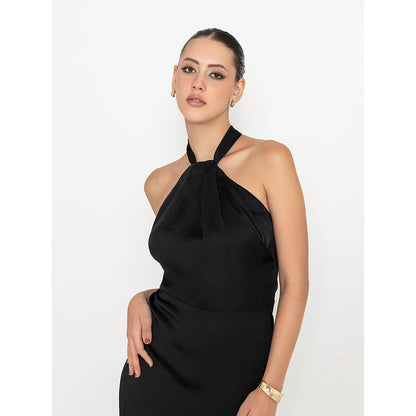 Contemponari Black Studio 54 Solid Gown