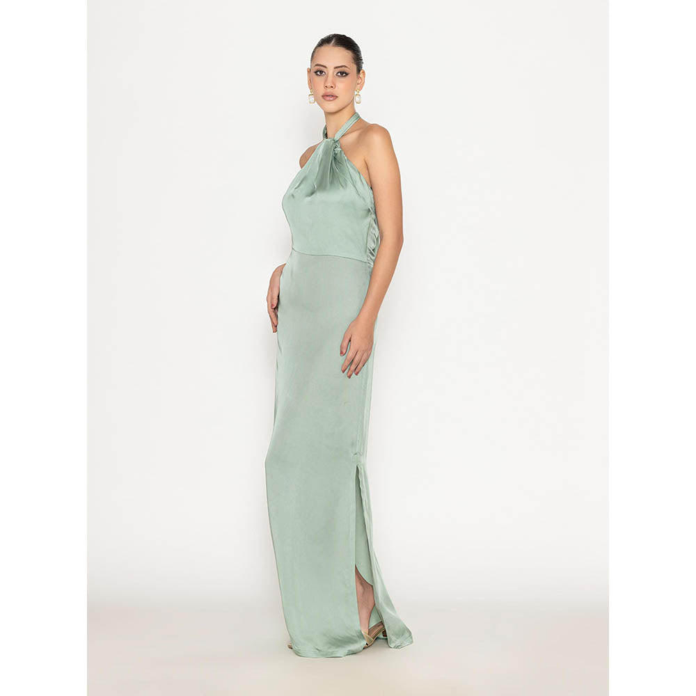Contemponari Green Studio 54 Solid Gown