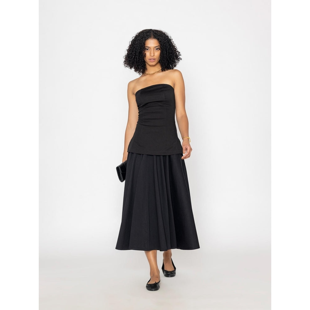 Contemponari Black Deep Currents Skirt Set