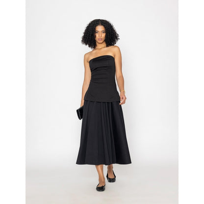 Contemponari Black Deep Currents Skirt Set