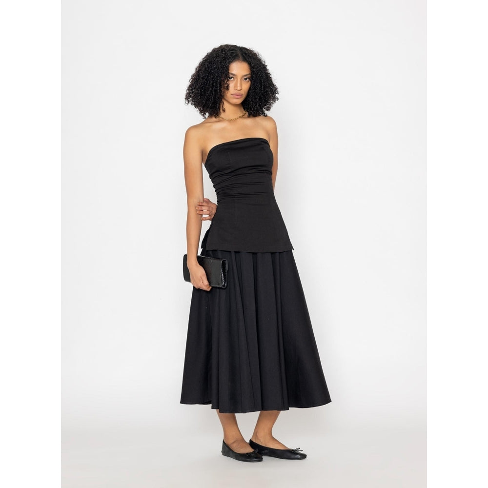 Contemponari Black Deep Currents Skirt Set