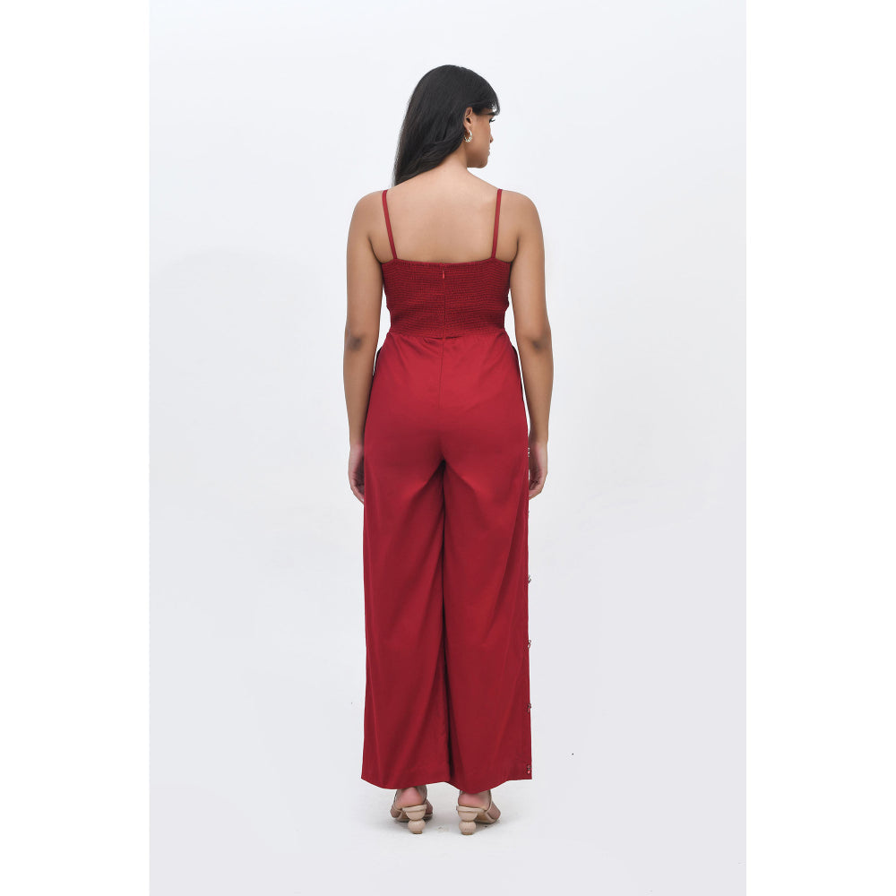Contemponari Queen Of Hearts Embellished Jumpsuit