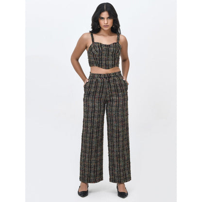 Contemponari Girls On Wheels Textured Trouser