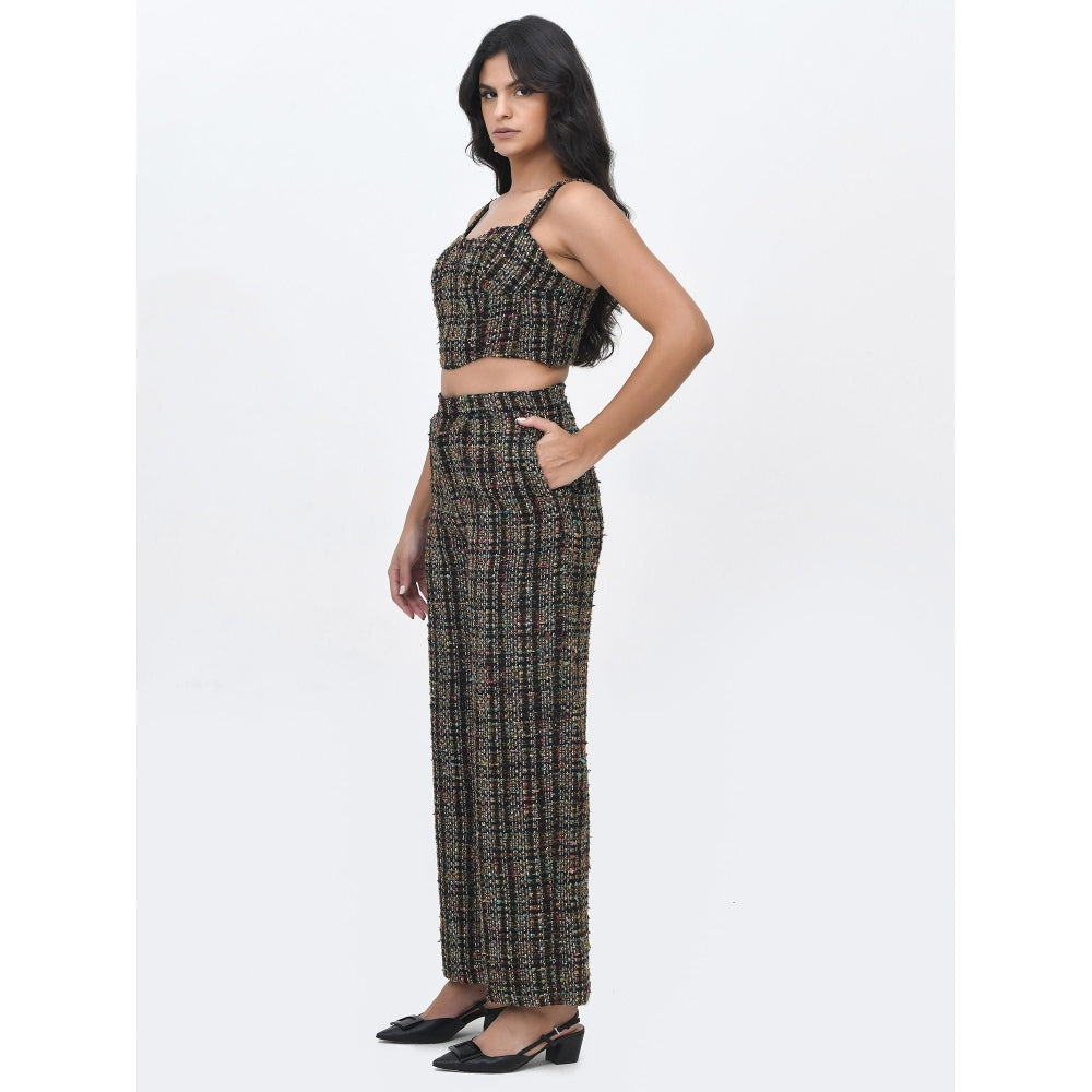 Contemponari Girls On Wheels Textured Trouser