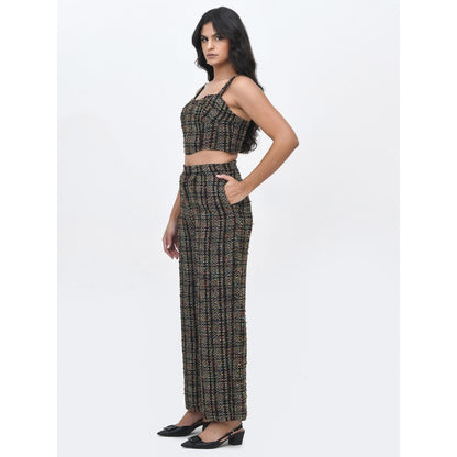 Contemponari Girls On Wheels Textured Trouser