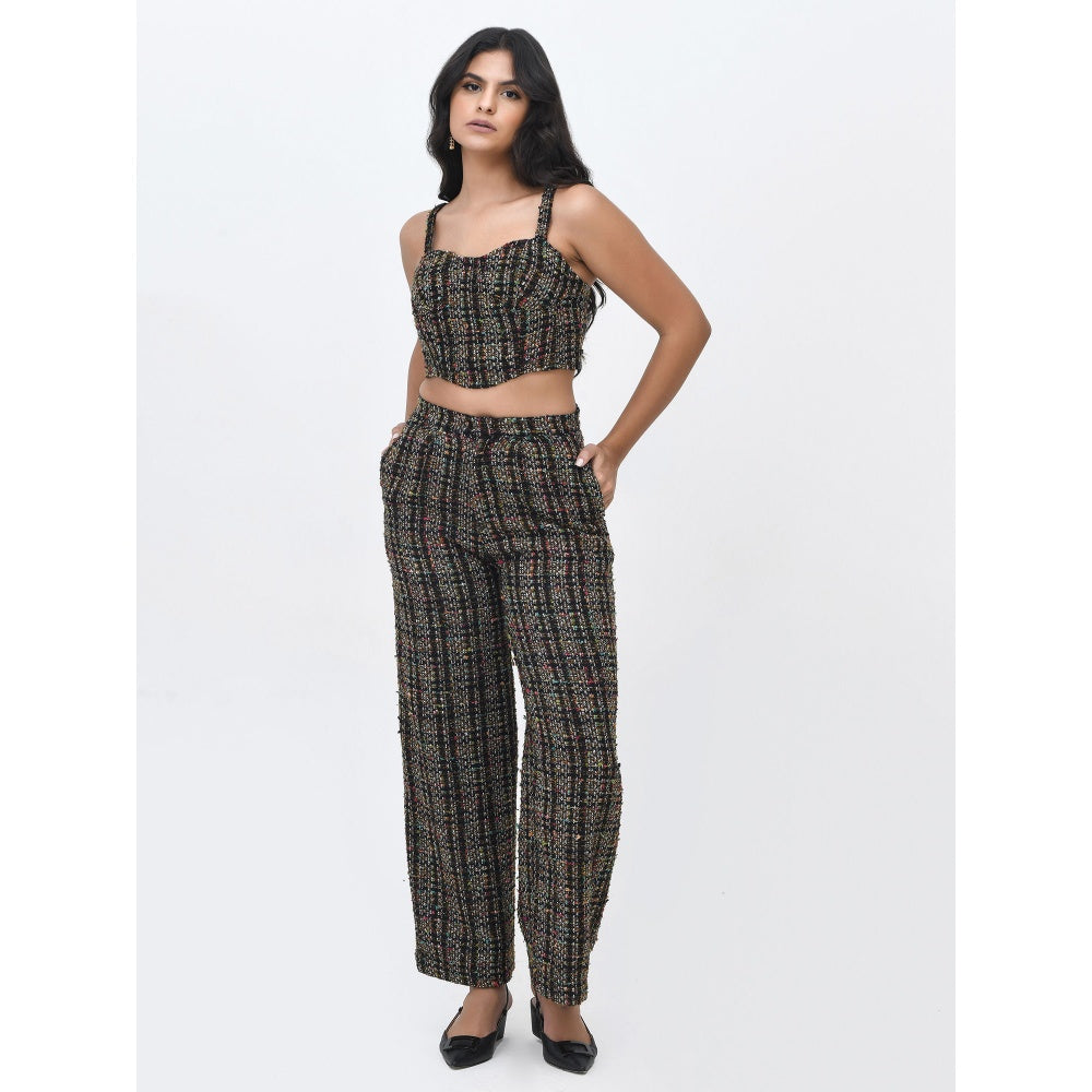 Contemponari Girls On Wheels Textured Trouser