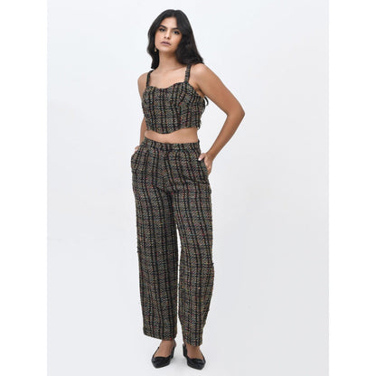 Contemponari Girls On Wheels Textured Trouser