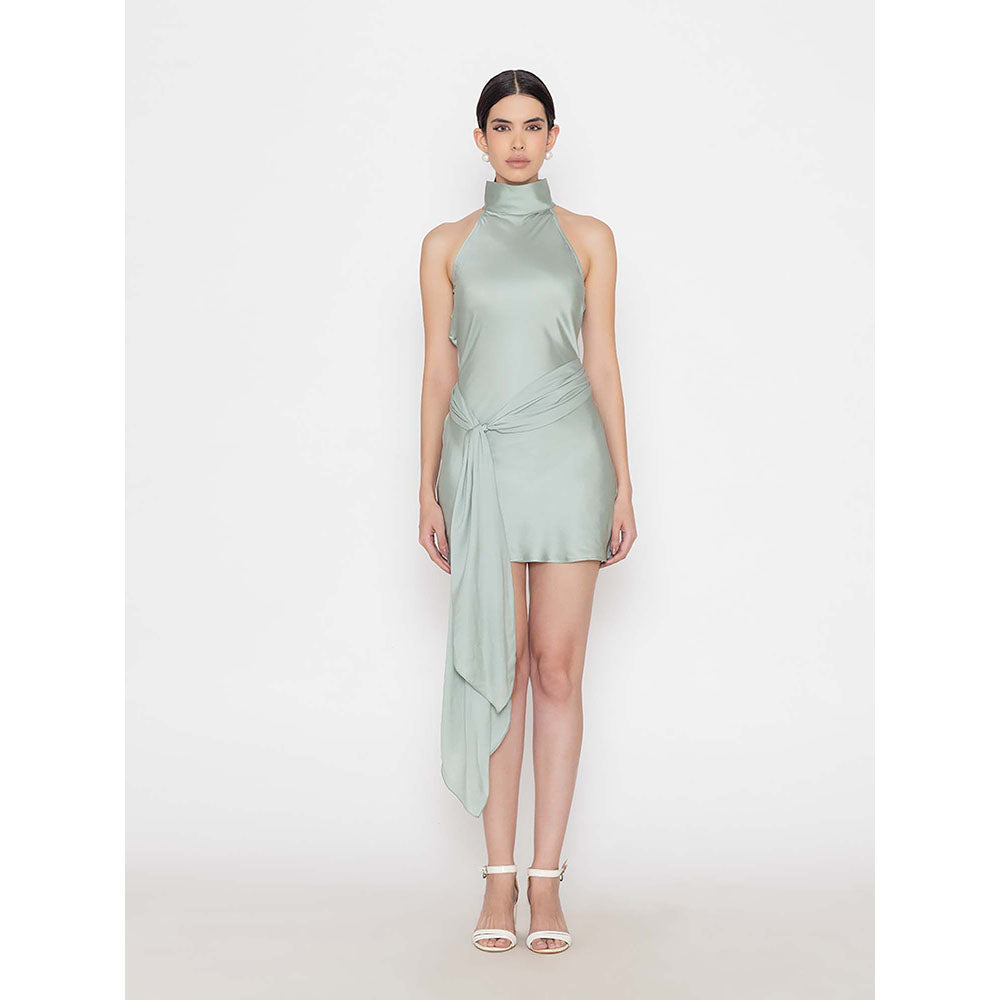 Contemponari Amina Dress with Belt - Green