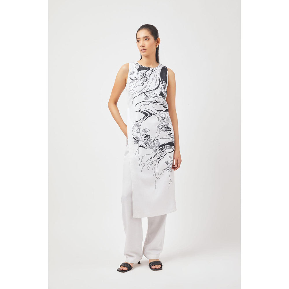 Contemponari Anika White Kurta with Pant