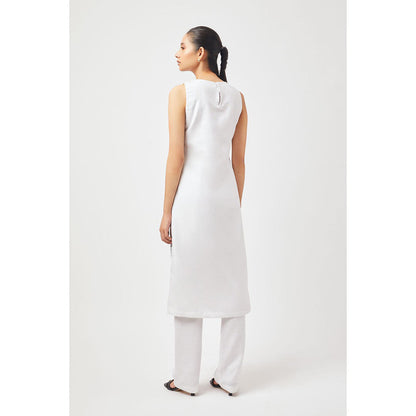 Contemponari Anika White Kurta with Pant