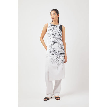 Contemponari Anika White Kurta with Pant