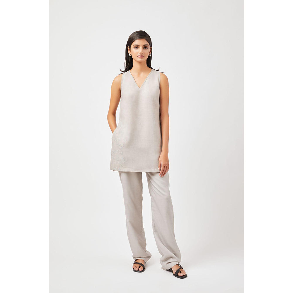 Contemponari Diya Grey Kurta with Pant