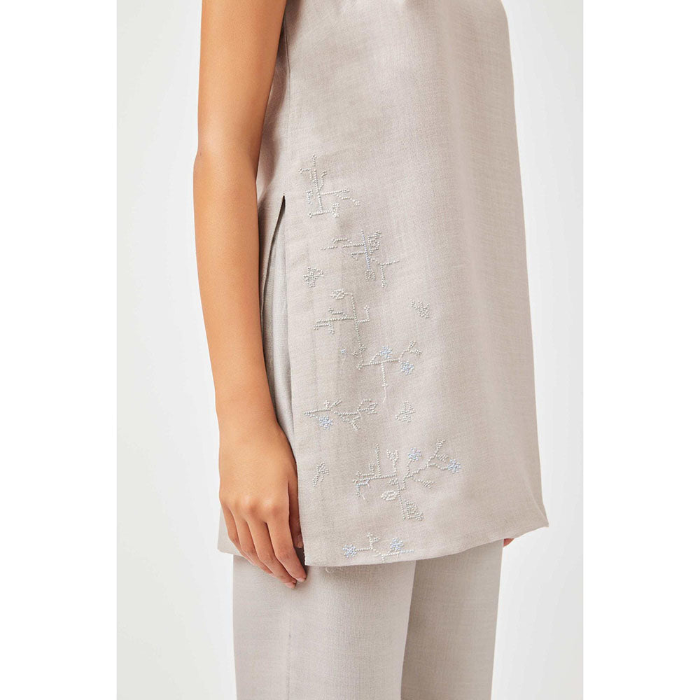 Contemponari Diya Grey Kurta with Pant