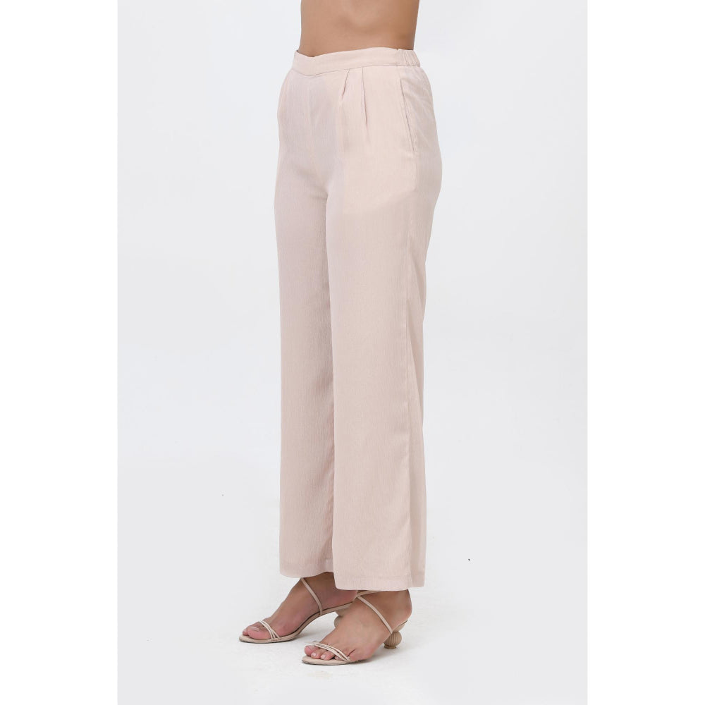 Contemponari On The Record Beige Kurta with Pant