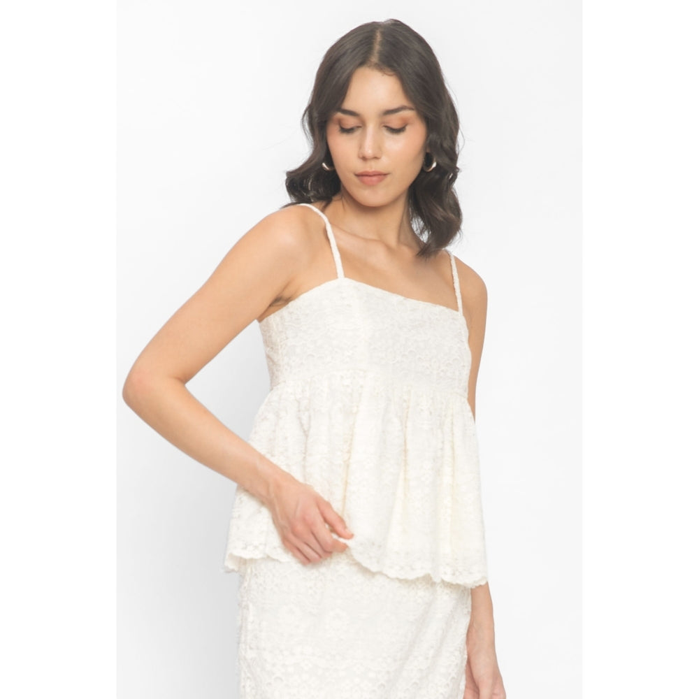 Contemponari Peccato Dolce White Co-Ord (Set of 2)