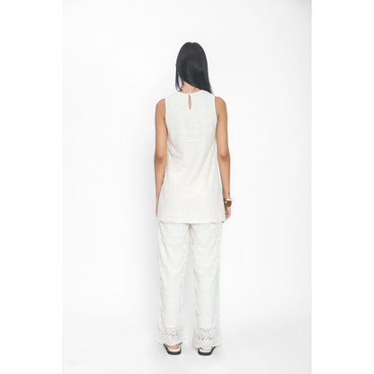 Contemponari Luna White Co-Ord (Set of 2)