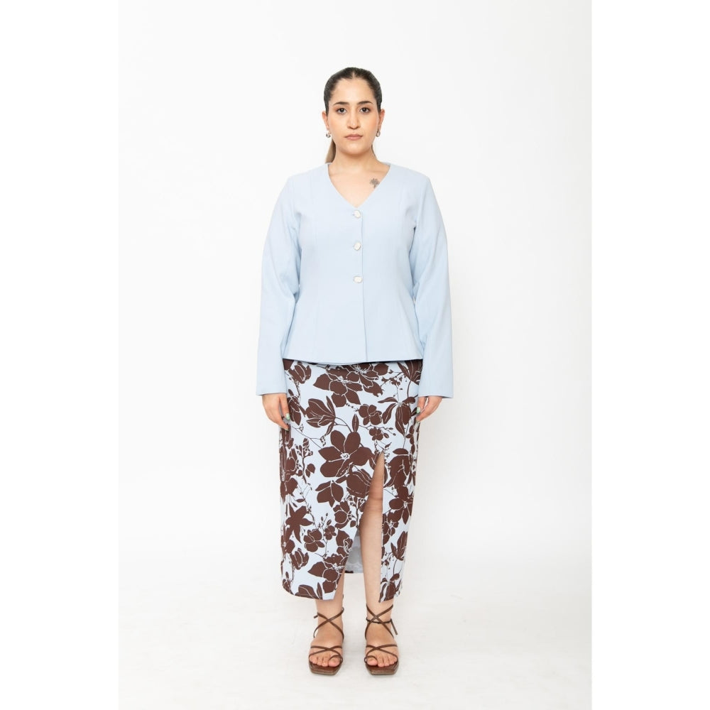 Contemponari Blue Nothing Hill Top with Biscotti Skirt