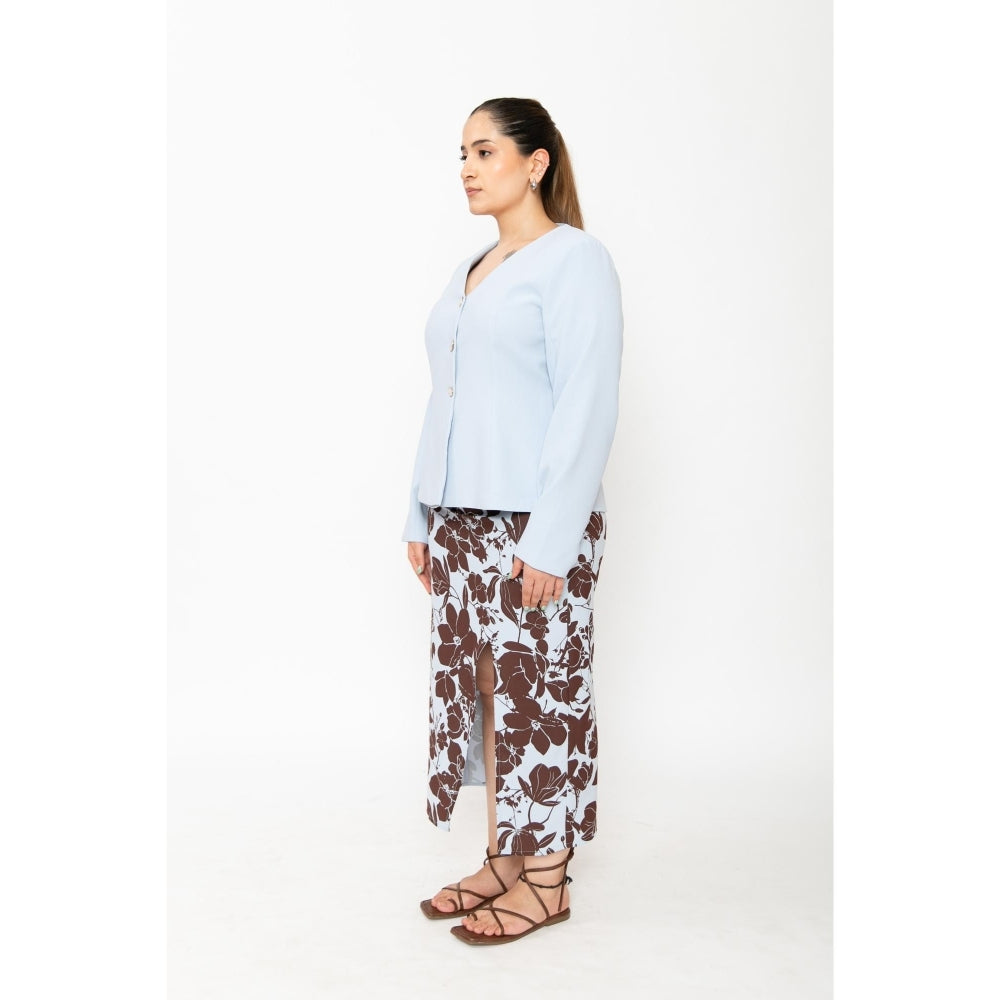 Contemponari Blue Nothing Hill Top with Biscotti Skirt