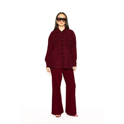 Contemponari Wine Olympus Solid Co-Ord Set