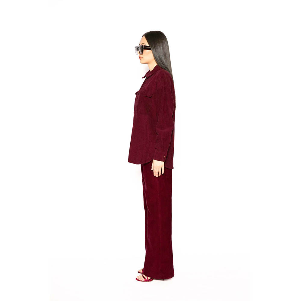 Contemponari Wine Olympus Solid Co-Ord Set