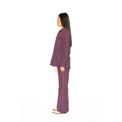 Contemponari Purple Olympus Solid Co-Ord Set