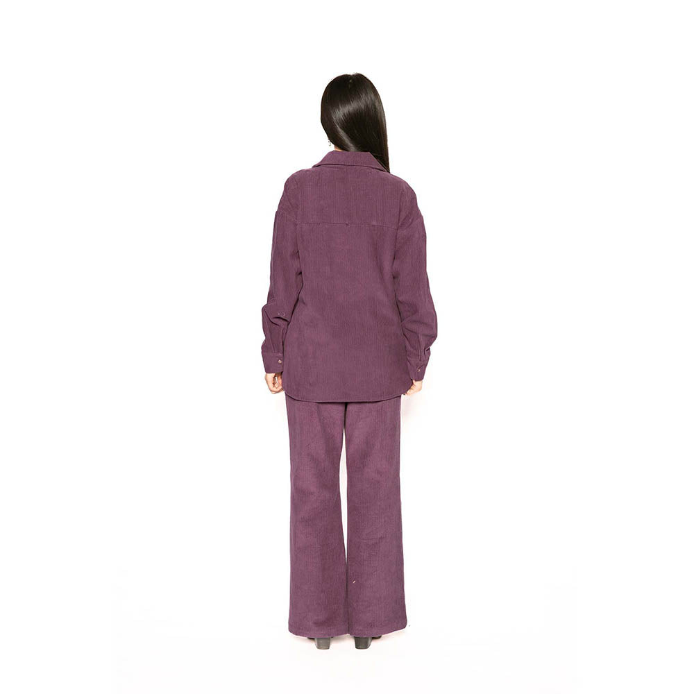 Contemponari Purple Olympus Solid Co-Ord Set