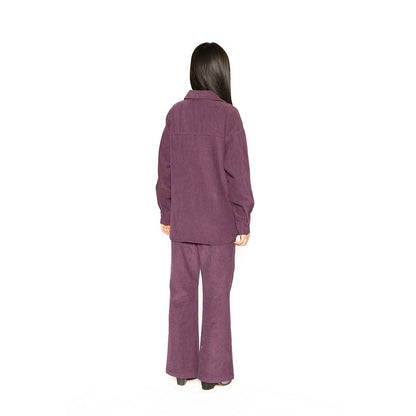 Contemponari Purple Olympus Solid Co-Ord Set